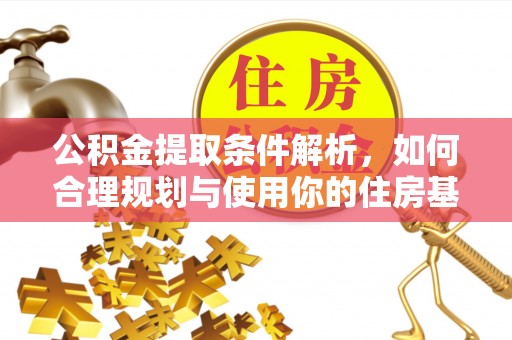 洪雅公积金提取条件解析，如何合理规划与使用你的住房基金